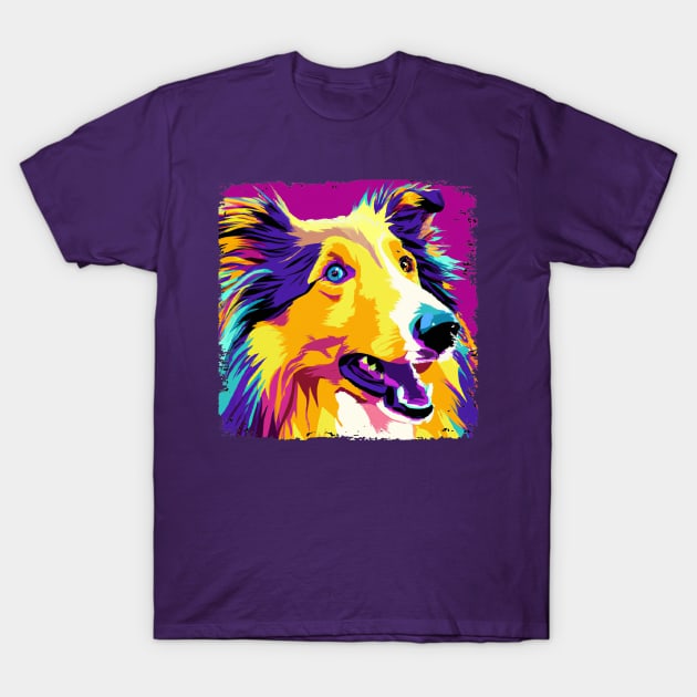 Collie Pop Art - Dog Lover Gifts T-Shirt by PawPopArt